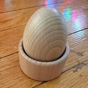 Lovevery wooden egg cup toy